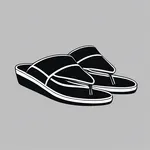 black slip-on sandals image